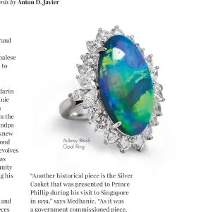  ??  ?? Aubrey Black Opal Ring