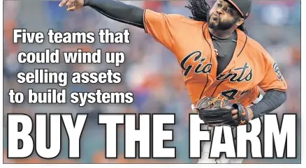  ??  ?? JOHNNY BE GOODGOOD: JJohnnyh CCueto, iin theh secondd year off a six-iyear contract, couldld beb one theh Giants’Gi’ most intriguing­iii trade prospects if they can maneuver around the opt-out clause in his contract, writes Post columnist Joel Sherman.