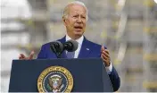  ?? MANUEL BALCE CENETA / AP ?? President Joe Biden speaks at the National Peace Officers’ Memorial Service on the West Front of the Capitol in Washington on Sunday.