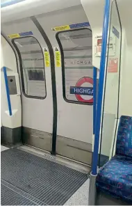  ?? ?? Below: Northern Line (1995 Tube Stock) interior.