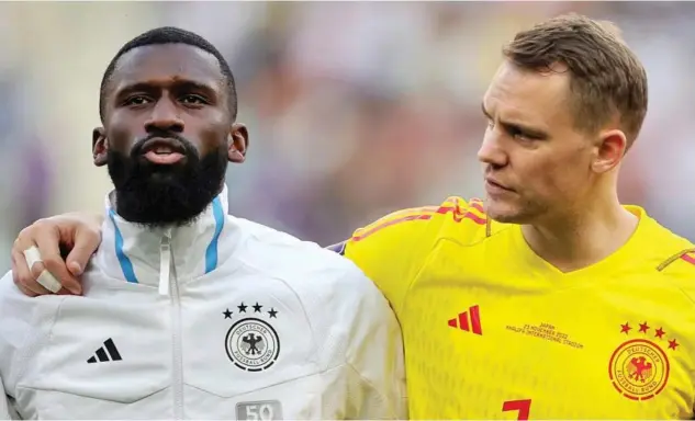  ?? EFE ?? Rüdiger y Neuer posan antes del Alemania-Japón.