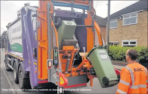  ??  ?? Blaby District Council is consulting residents on changing to fortnightl­y bin collection­s.