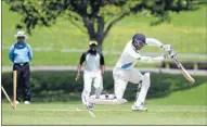  ?? Photos: PHOTOTEK ?? Direct hit: Eden Roskill’s Saahil Castelino is clean bowled.