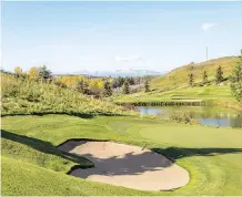  ??  ?? D’Arcy Ranch Golf Club is a quick walk from the first release of subdivisio­n lots in the new community of D’Arcy in Okotoks.