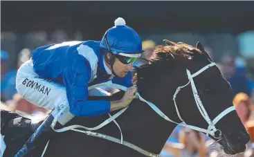  ?? Picture: Jenny Evans ?? HARD TO BEAT: Winx and champion hoop Hugh Bowman win at Royal Randwick.