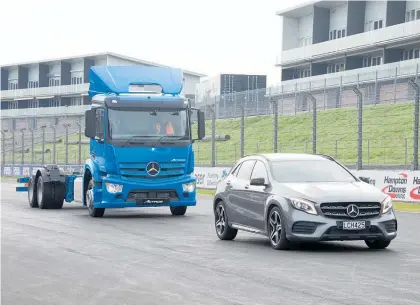  ?? Photos / Supplied ?? The launch of Mercedes-Benz’s heavy Actros Distributi­on transport range.