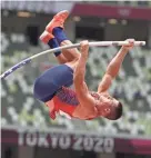  ?? KIRBY LEE/USA TODAY SPORTS ?? Matt Ludwig failed to qualify for the men's pole vault final after a whirlwind trip to Tokyo for the Olympics.