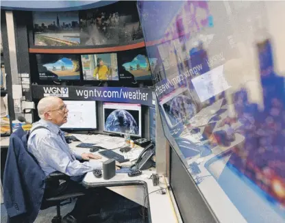  ?? ANTHONY VAZQUEZ/SUN-TIMES ?? Meteorolog­ist Tom Skilling prepares for a broadcast in his studio office at WGN. “Chicago will miss you, Tom. Now go enjoy a wellearned retirement,” a reader writes.