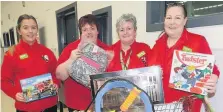  ??  ?? Gifts galore Staff at Asda Coatbridge say people of all ages have been donating to its collection point