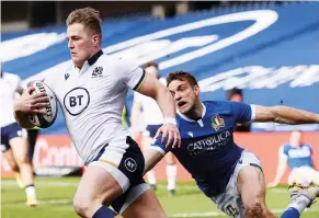  ?? ?? Qualified: Duhan van der Merwe is a Scotland project player