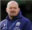  ?? Photo: Brian Lawless/ PA Wire ?? Scotland head coach Gregor Townsend uring a training session at the Aviva Stadium, Dublin.