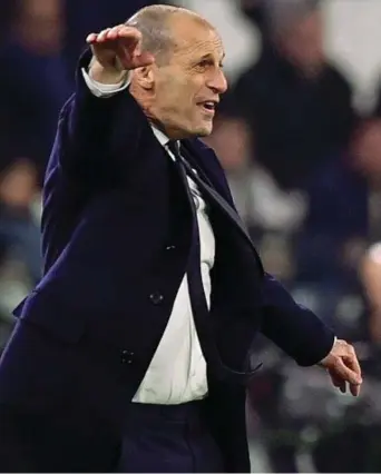  ?? ?? Massimilia­no Allegri,
56 anni, è alla sua ottava stagione sulla panchina della Juventus In bianconero ha vinto 5 scudetti e raggiunto due finali di Champions League (perse contro Barcellona e Real Madrid)