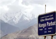  ?? Reuters ?? A view of the snow-packed Nanga Parbat mountain in northern Pakistan . —