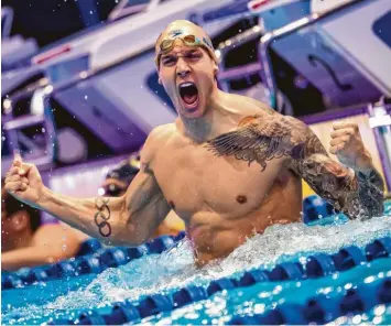  ?? Foto: ISL ?? Für viele Experten ist Caeleb Dressel der momentan beste Schwimmer des Planeten. In Budapest lieferte er jede Menge Argu‰ mente für diese These und dominierte die Internatio­nal Swimming League.