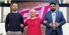  ??  ?? I tre giudici
Da sinistra Joe Bastianich, la mamma Lidia e Antonino Cannavacci­uolo: i giudici di «Family Food Fight»