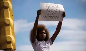  ??  ?? ‘Racism is the eye staring down the barrel of our justice system and threatenin­g to pull the trigger.’ Photograph: Stephen Maturen/Getty Images