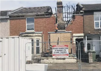  ?? Picture: Steve Deeks ?? Demolition work has begun on the explosion-damaged house in Nelson Avenue