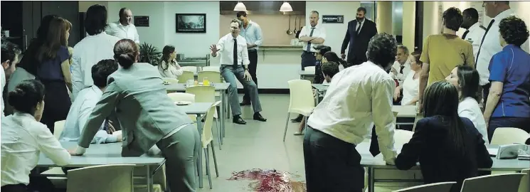  ?? 20TH CENTURY FOX ?? The Belko Experiment, a clever thriller directed by Greg McLean, explores office politics under the most violent conditions.