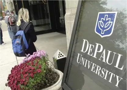  ?? RICH HEIN/SUN-TIMES FILES ?? DePaul University expects to have students back on campus for in-person learning this fall.