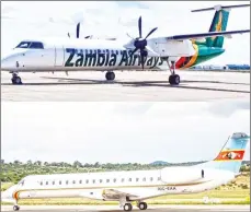  ?? (courtesy pic) ?? Eswatini Air and Zambia Airways have received permission from Civil Aviation Authority of Zimbabwe (CAAZ) to start scheduled flights to Harare.