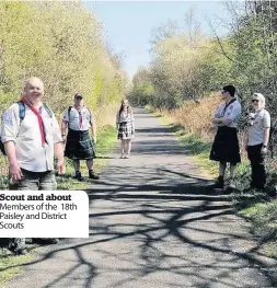  ??  ?? Scout and about Members of the 18th Paisley and District Scouts