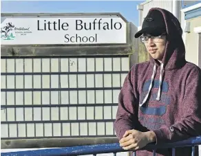  ??  ?? Keane Cardinal, a Grade 12 student at Little Buffalo School, said his experience at a nearby culture camp helped him reconnect with school.