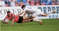  ?? ?? Lions’ Richard Kriel in action against Leinster.