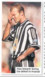  ??  ?? Alan Shearer during the defeat to Arsenal