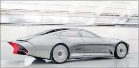  ??  ?? Mercedes’ Concept IAA takes automobile aerodynami­cs to a new level.