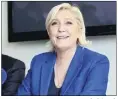  ?? (Photo PQR/La Voix du Nord) ?? Marine Le Pen a concentré, hier à Hénin-Beaumont, ses attaques contre les LR.