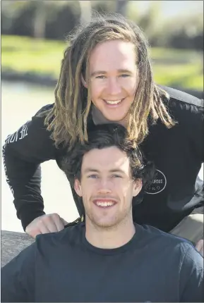  ??  ?? SUPPORT: Horsham’s Will Robertson, top, and Ben Lakin will lose their locks on October 6 to raise money for breast cancer services. The fundraiser will pay tribute to their late ‘second mum’, Jedda Berry.Picture: PAUL CARRACHER
