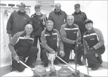  ?? PHOTOS BY ALLAN ROWELL ?? A) Community Aid Main Trophy: Team Gilles Bilodeau (Sherbrooke CC) defeated Team André Béliveau (Sherbrooke CC).
Back (left to right): André Béliveau, Jean Guy Lizotte, Yves Rancourt et Jean Guy Papillon. Front (left to right): Gilles Bilodeau,...