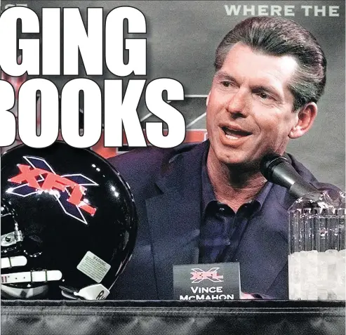  ?? POSTMEDIA NETWORK FILES ?? WWE chairman Vince McMahon held a conference call on Wednesday to announce the return of the defunct XFL in 2020.