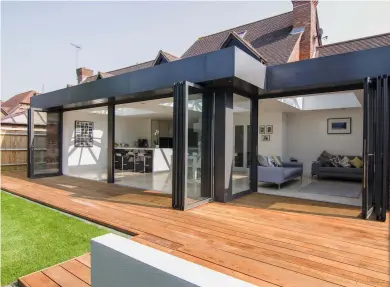  ??  ?? Above Bi-fold doors, from £1,440 per panel, Thames
Valley Window Company