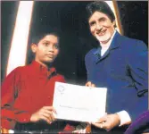  ?? FILE PHOTO ?? Ravi Mohan Saini won ₹1 crore in 2001 on junior KBC (above); is an IPS officer now (right)