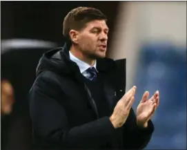  ??  ?? Steven Gerrard admits success in Europe is expected at Ibrox