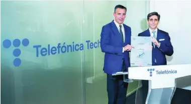  ?? ?? José Cerdán, CEO de Telefónica Tech, junto a José María Álvarez-Pallete, presidente de Telefónica