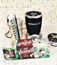  ??  ?? Photo funnies: Younger’s strawberry sweets on a plant and Viennetta in a NutriBulle­t