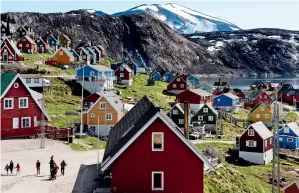  ?? AP ?? trUMp wants Us to BUy greenland: a general view of the town of Upernavik in western greenland. aiming to put his mark on the world map, president donald trump has talked to aides and allies about buying greenland for the Us. —