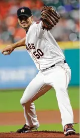  ?? Karen Warren / Houston Chronicle ?? CHARLIE MORTON, Charlie Morton is coming off the most important start of his career, pitching five scoreless innings in Game 7 of the ALCS. ASTROS