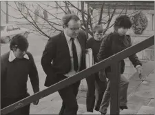  ??  ?? Solicitor Pat Mann arrives at Tralee Courthouse with Joanne Hayes