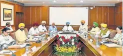  ?? HT PHOTO ?? Chief minister Capt Amarinder Singh chairing the cabinet meeting in Chandigarh.