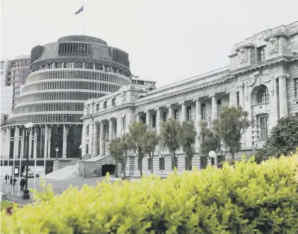  ??  ?? 0 A view of New Zealand’s Parliament House and the Beehive in Wellington, the nation’s capital since 1865