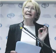  ??  ?? FUERTE. La fiscal general de Venezuela, Luisa Ortega, es una reconocida chavista, pero crítica del gobierno de Maduro.