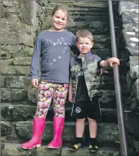  ??  ?? Kayla pictured at Dunstaffna­ge Castle earlier this year with her brother Ruairidh.