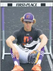  ?? STAFF PHOTO BY AJ MASON ?? McDonough High School graduate Brant Butler finished off a stellar spring season on the baseball and the outdoor track and field teams. Butler helped lead the baseball team to a 16-4 overall record, a SMAC championsh­ip and a berth to the Class 1A North...