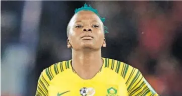  ?? Picture: Getty Images ?? GROUND-BREAKING. Thembi Kgatlana scored Banyana’s first goal in the Women’s World Cup in 2019 .