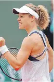  ?? FOTO: MICHEL EULER/DPA ?? Laura Siegemund bejubelt einen Punkt, bald auch in Bad Saulgau?