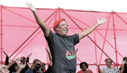  ?? /ANTONIO MUCHAVE ?? EFF leader Julius Malema is a man for the people and is welcoming.