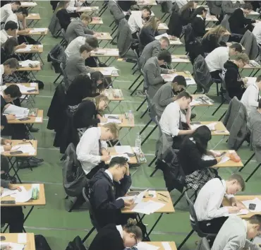  ??  ?? 0 It is claimed the number of exams pupils sit is down to a postcode lottery